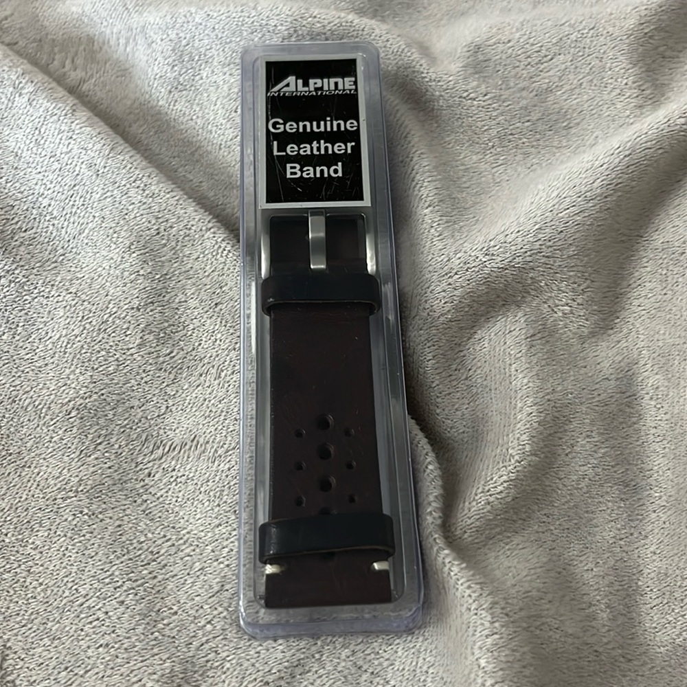 Alpine international genuine leather watch band 24mm
